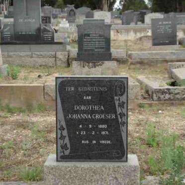 CROESER Dorothea Johanna 1880-1971