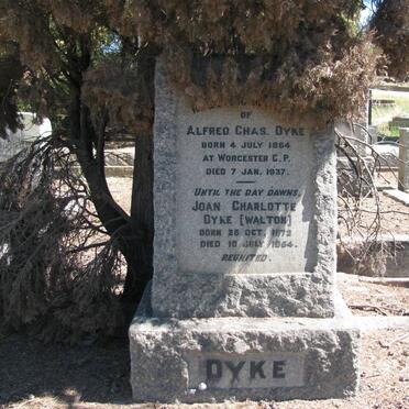 DYKE Alfred Chas 1864-1937 &amp; Joan Charlotte WALTON 1872-1954