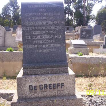 GREEFF Charles V.W., de 1886-1948 &amp;  Anna Gertruida GOOSEN 1892-1968