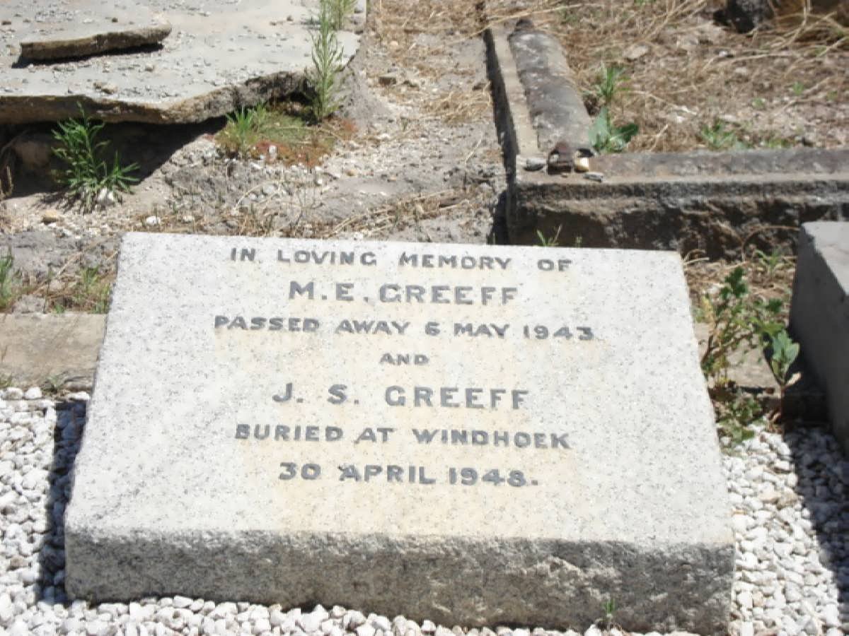 GREEFF M.E. -1943 &amp; J.S. -1948