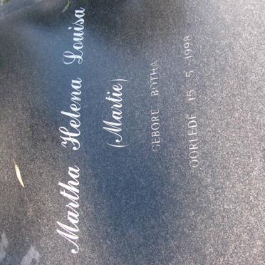 GEYER Martha Louisa nee BOTHA -1998