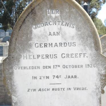 GREEFF Gerhardus Helperus -1926