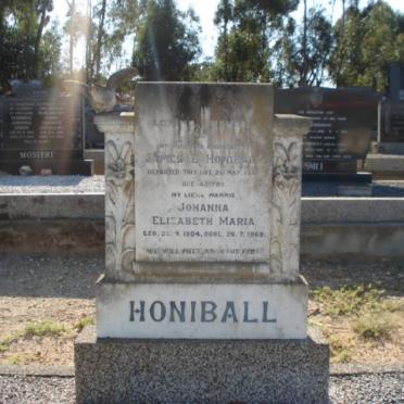 HONIBALL James E. -1941 &amp; Johanna Elizabeth Maria 1904-1968