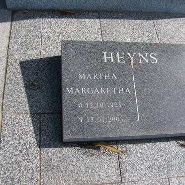 HEYNS Martha Margaretha 1925-2003