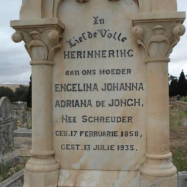 JONGH Engelina Johanna Adriana, de nee SCHREUDER 1858-1935