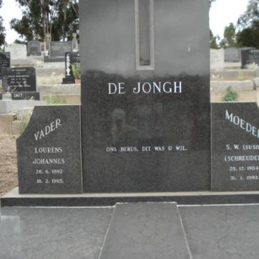 JONGH Lourens Johannes, de 1892-1965 &amp; S.W. SCHREUDER 1904-1993