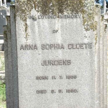 JURGENS Anna Sophia Cloete 1866-1960