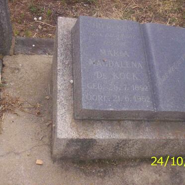 KOCK Maria Magdalena, de 1892-1962