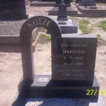 KOTZÉ Marentia 1982-1982