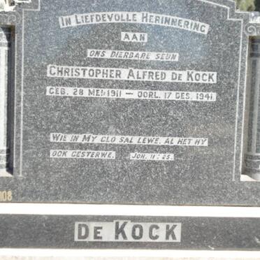 KOCK Christopher Alfred, de 1911-9141