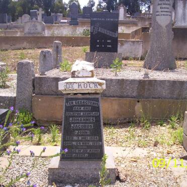 KOCK Johannes Jacobus, de 1934-1935