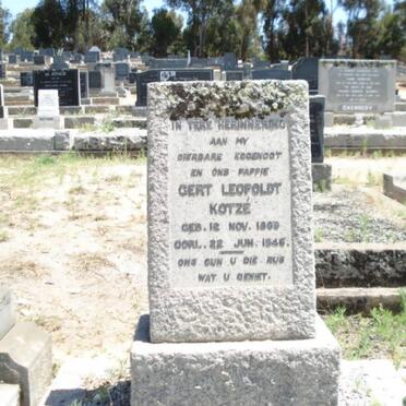 KOTZE Gert Leopoldt 1899-1946