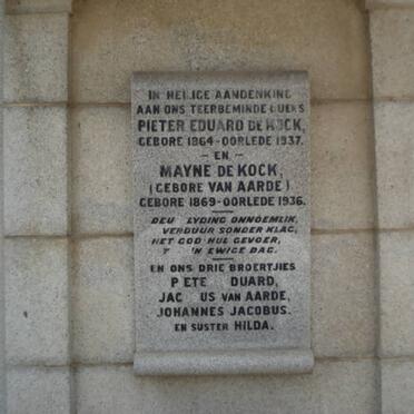 KOCK de :: VAN AARDE