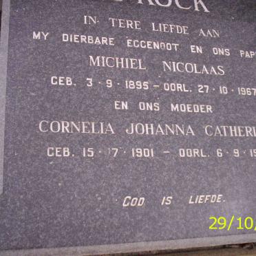 KOCK Michiel Nicolaas, de 1895-1967 &amp; Cornelia Johanna Catherine 1901-1982