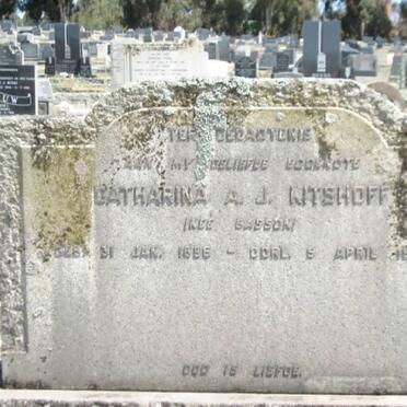 KITSHOFF Catharina A. nee BASSON 1896-1944