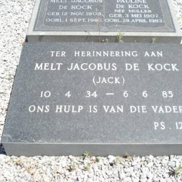 KOCK Melt Jacobus, de 1934-1985