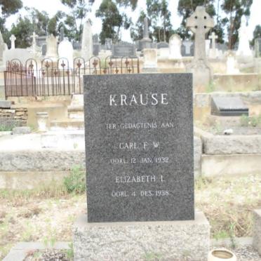 KRAUSE Carl F.W. -1932 &amp; Elizabeth L. -1938 :: KRAUSE Margaretha Lambrechts nee GROBBELAAR 1901-1942