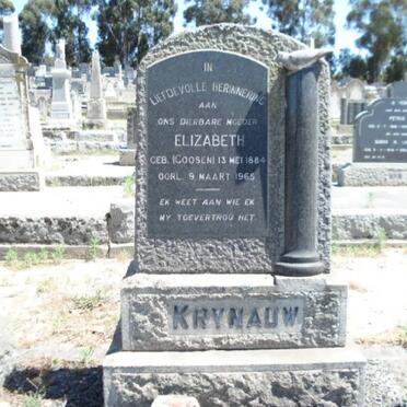 KRYNAUW Elizabeth nee GOOSEN 1884-1965
