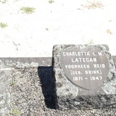 LATEGAN Charlotta L.M. formerly REID nee BRINK 1871-1947