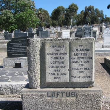 LOFTUS Thomas 1868-1930 &amp; Johanna BESTBIER 1876-1953