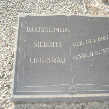 LIEBETRAU Bartolomeus Siebrits 1887-1971