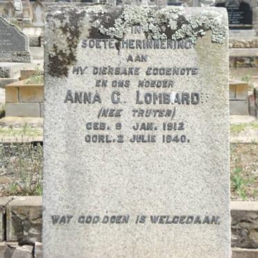 LOMBARD Anna C. nee TRUTER 1912-1940