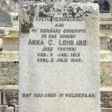 LOMBARD Anna C. nee TRUTER 1912-1940