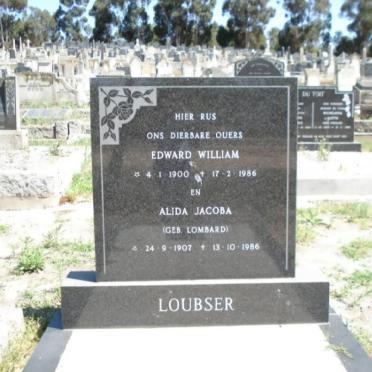 LOUBSER Edward William 1900-1986 &amp; Alida Jacoba LOMBARD 1907-1986