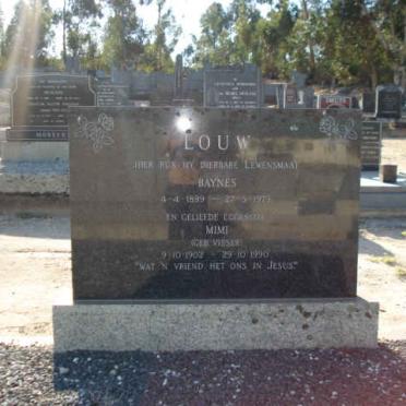 LOUW Baynes 1899-1973 &amp; Mimi VISSER 1902-1990