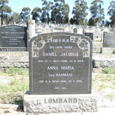 LOMBARD Daniel Jacobus 1864-1949 &amp; Anna Maria HAMMAN 1874-1952