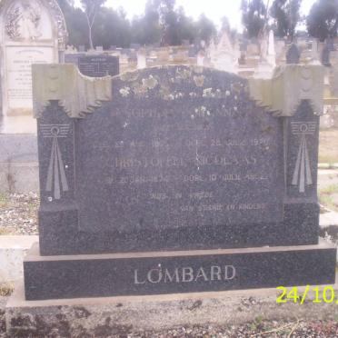 LOMBARD Christoffel Nicolaas 1874-1962 &amp; Sophia Johanna BASSON 1875-1926