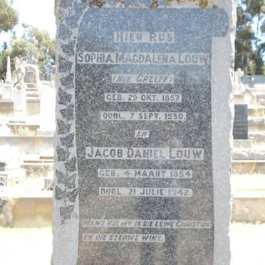 LOUW Jacob Daniel 1854-1942 &amp; Sophia Magdalena GREEFF 1857-1930