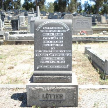 LOTTER Willem Daniel Steyn 1866-1937 &amp; Francis KOCH 1878-1960