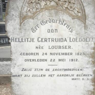 LOEDOLFF Hellitje Gertruida nee LOUBSER 1828-1912