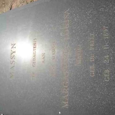 MASSYN Margaretha Louisa nee DU PREEZ 1897-1978