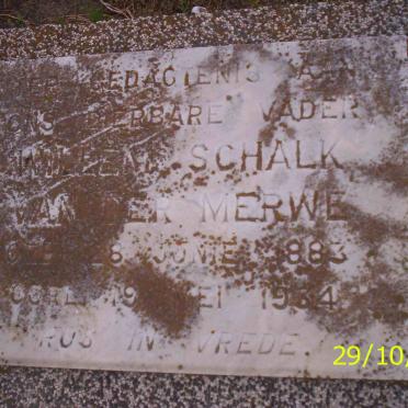 MERWE Willem Schalk, van der 1883-1934