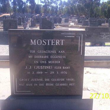 MOSTERT J.J. neé BAM 1919-1976