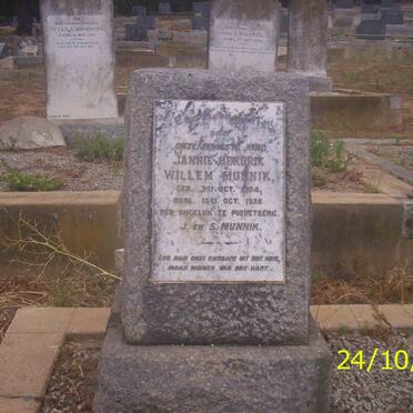 MUNNIK Jannie Hendrik Willem 1904-1926