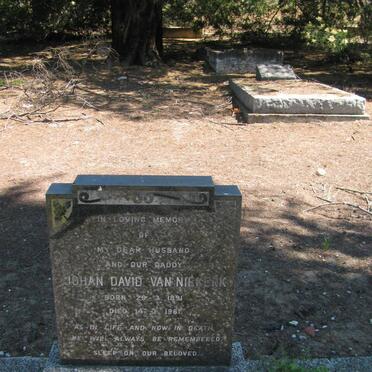 NIEKERK Johan David, van 1891-1961 &amp; Sylvia Georgina 1908-1981