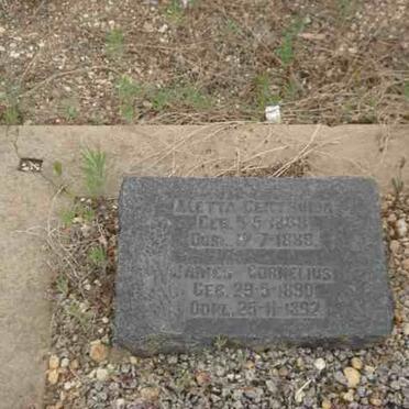 O'KENNEDY James Cornelius 1890-1892 :: O'KENNEDY Aletta Gertruida 1888-1888