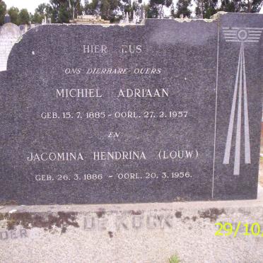 ROUX Michiel Adriaan, le 1885-1957 &amp; Jacomina Hendrina LOUW 1886-1956