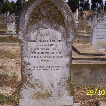 RUST Maria Magdalena neé DU TOIT 1878-1908