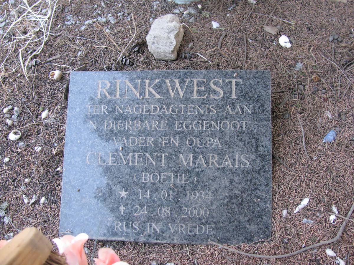 RINKWEST Clement Marais 1934-2000