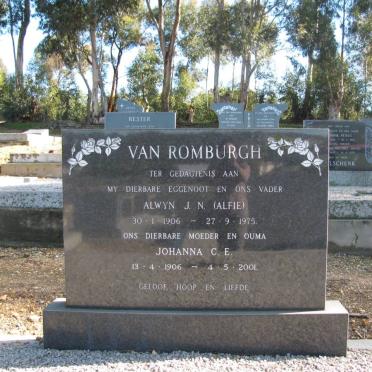 ROMBURGH Alwyn J.N., van 1906-1975 &amp; Johanna C.E 1906-2001