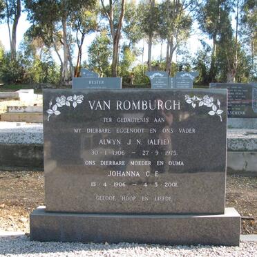 ROMBURGH Alwyn J.N., van 1906-1975 &amp; Johanna C.E 1906-2001