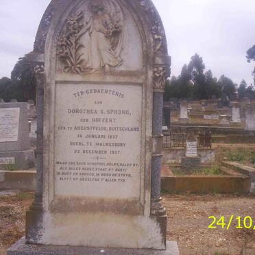 SPRONG Dorothea S. neé HOFFERT 1837-1907