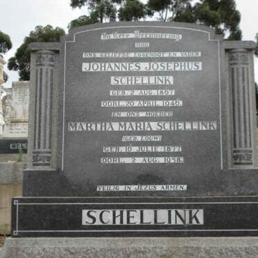 SCHELLINK Johannes Josephus 1867-1946 &amp; Martha Maria LOUW 1877-1958