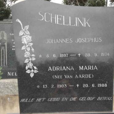SCHELLINK Johannes Josephus 1897-1974 &amp; Adriana Maria VAN AARDE 1903-1988