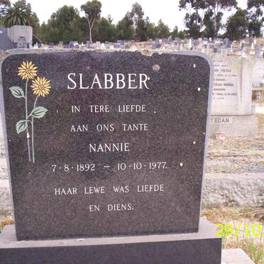 SLABBER Nannie 1892-1977