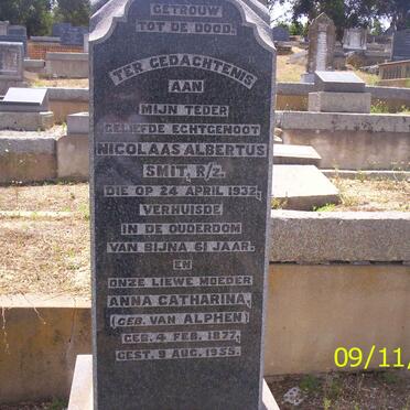 SMIT Nicolaas Albertus -1932 &amp; Anna Catharina VAN ALPHEN 1877-1955
